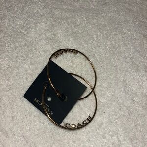Gold Coach Hoop Earrings